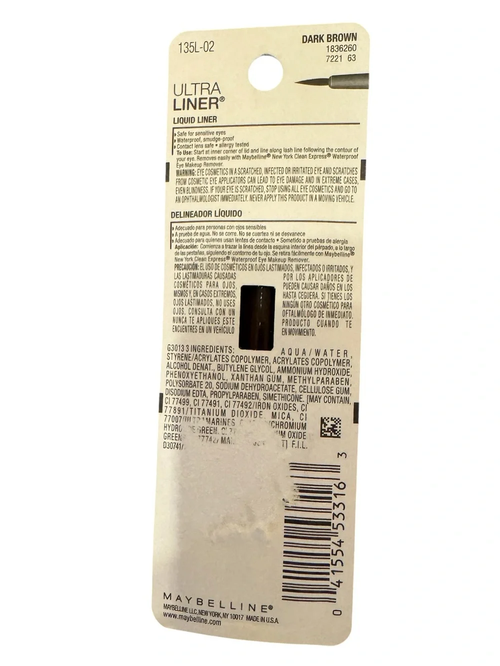 Maybelline Ultra Liner Liquid Eyeliner Glossy Waterproof 302 Dark Brown